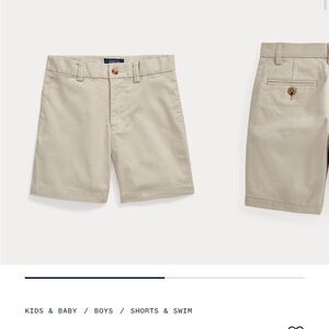 Polo by Ralph Lauren straight Fit w/ Stretch Chino Tan Shorts for kids